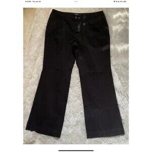 Talbots Woman 16 W Black Pants Wide Leg Opening NEW WITH TAGS MSRP $79